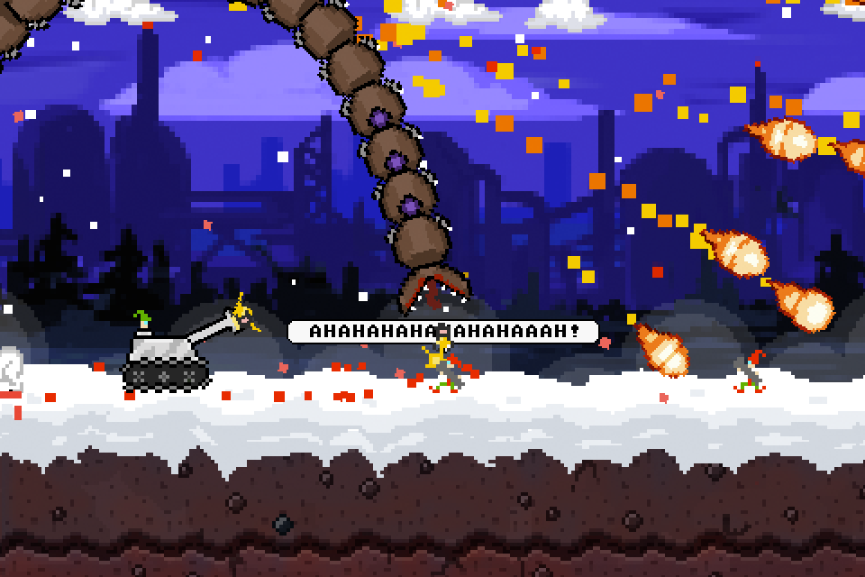 Super Mega Worm Vs Santa 2 iPhone